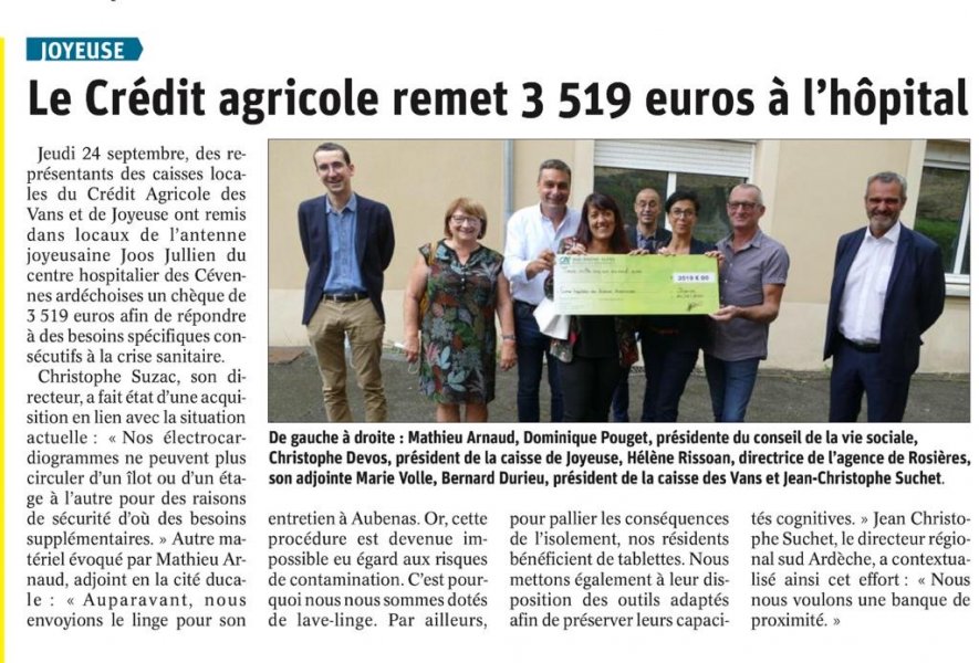 Remise de chèque