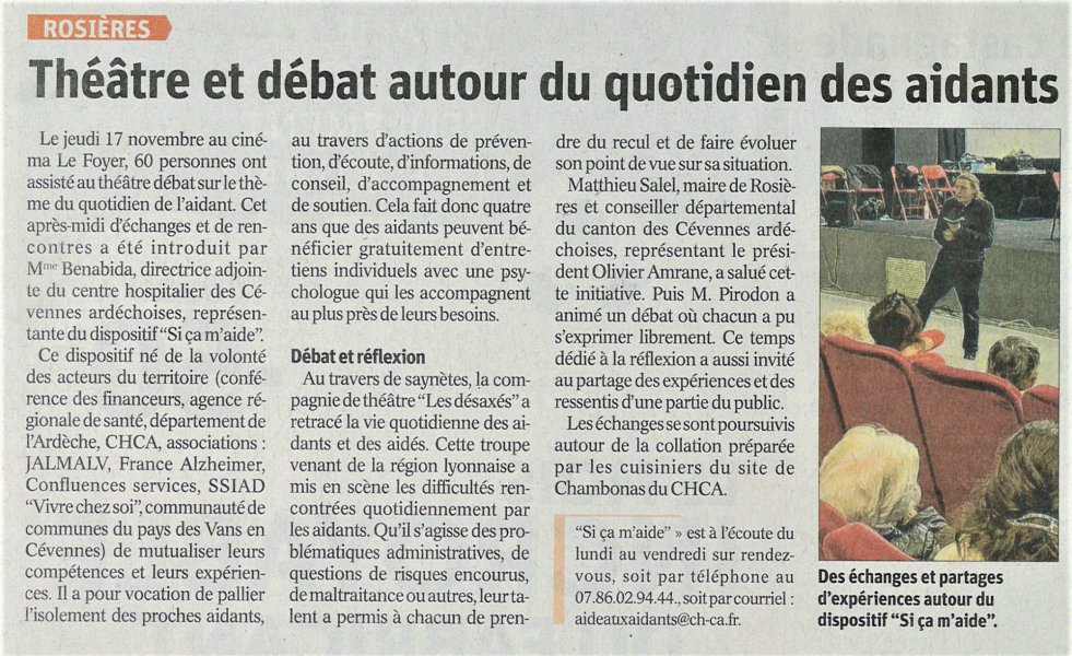 Théâtre débat, Si Ca M'aide