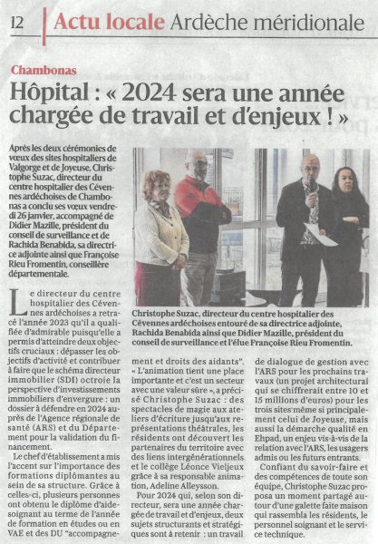 Voeux à Chambonas