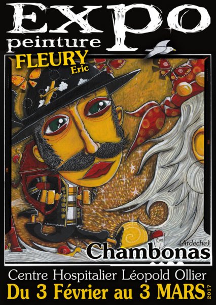 Eric Fleury expose à l'hôpital