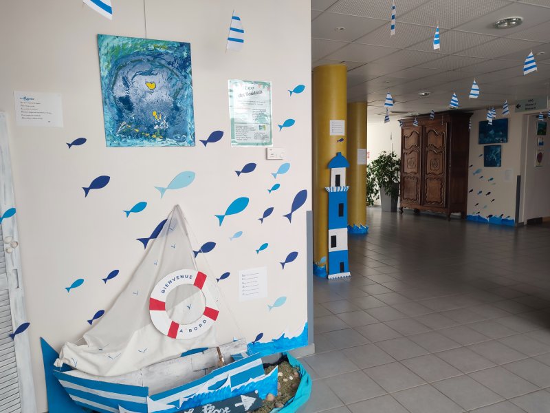 Exposition et vernissage à l'Hopital de Joyeuse des résidents