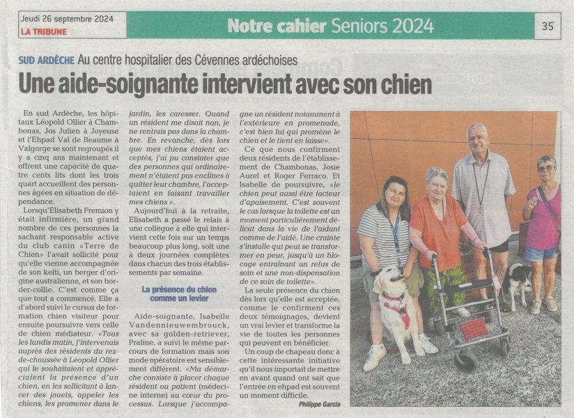 Chiens médiateurs à l'hôpital