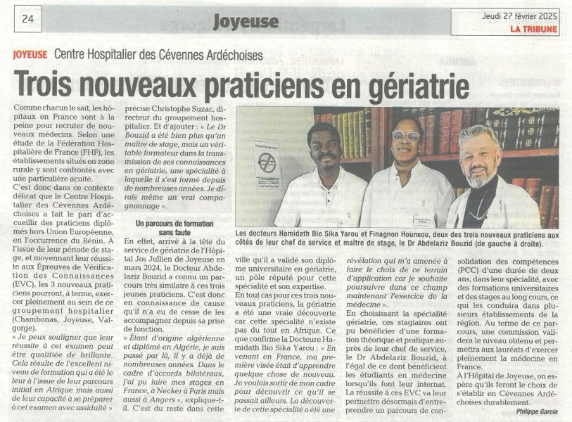 Réussite aux épreuves de vérification des connaissances