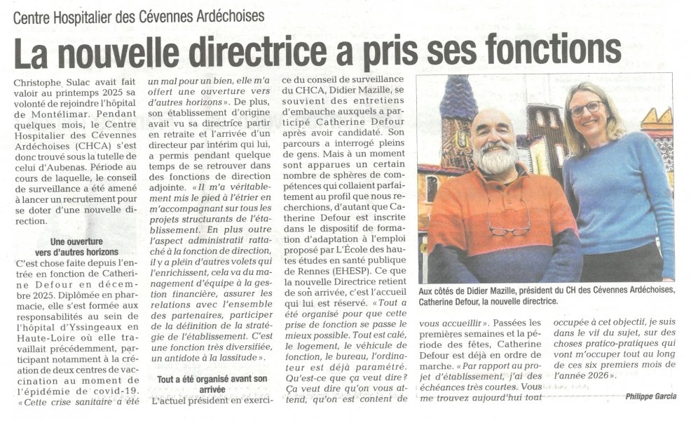 Catherine Defour, nouvelle directrice