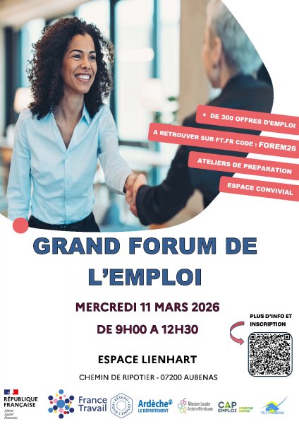 Forum de l'emploi le 11 mars